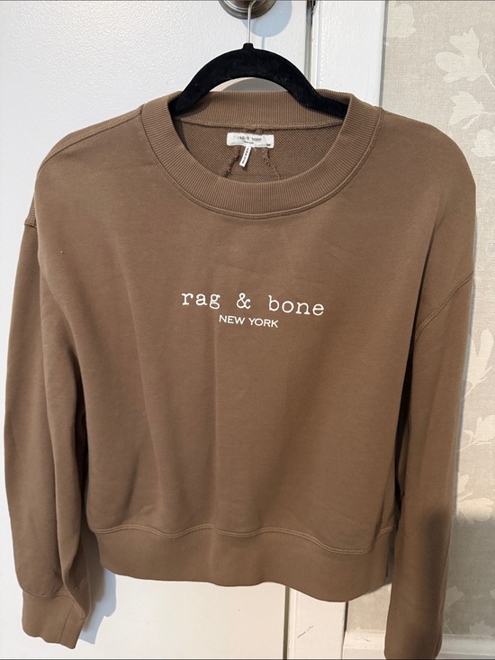 rag & bone Tops - rag & bone Brown Logo Crewneck Sweatshirt. size small